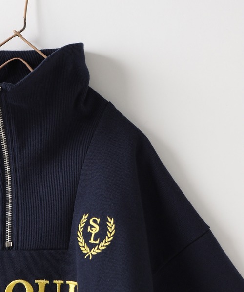 LOWRYS FARM（ローリーズファーム）の「ハーフジップウラケ　 152316（スウェット・キッズ・グレー/アイボリー/ネイビー・110cm/120cm/130cm/140cm/150cm）」の6枚目の写真