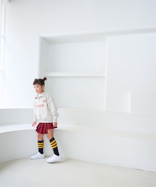 LOWRYS FARM（ローリーズファーム）の「ハーフジップウラケ　 152316（スウェット・キッズ・グレー/アイボリー/ネイビー・110cm/120cm/130cm/140cm/150cm）」の16枚目の写真