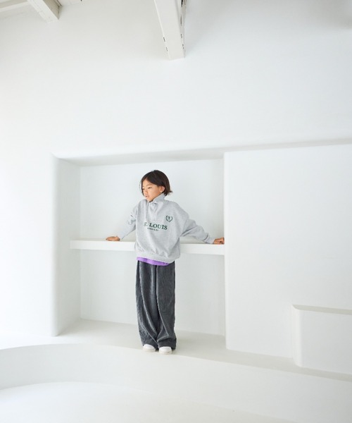 LOWRYS FARM（ローリーズファーム）の「ハーフジップウラケ　 152316（スウェット・キッズ・グレー/アイボリー/ネイビー・110cm/120cm/130cm/140cm/150cm）」の19枚目の写真