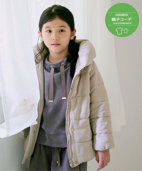 ikka（イッカ）の「【親子コーデ】細コール中綿ジャケット（110~160cm）（ダウンジャケット/コート・キッズ・チャコールグレー/ベージュ・XS/S/M/L/XL）」の12枚目の写真