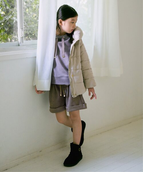 ikka（イッカ）の「【親子コーデ】細コール中綿ジャケット（110~160cm）（ダウンジャケット/コート・キッズ・チャコールグレー/ベージュ・XS/S/M/L/XL）」の15枚目の写真