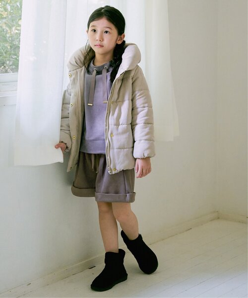 ikka（イッカ）の「【親子コーデ】細コール中綿ジャケット（110~160cm）（ダウンジャケット/コート・キッズ・チャコールグレー/ベージュ・XS/S/M/L/XL）」の17枚目の写真