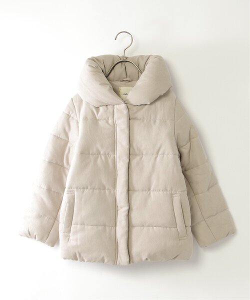 ikka（イッカ）の「【親子コーデ】細コール中綿ジャケット（110~160cm）（ダウンジャケット/コート・キッズ・チャコールグレー/ベージュ・XS/S/M/L/XL）」の2枚目の写真
