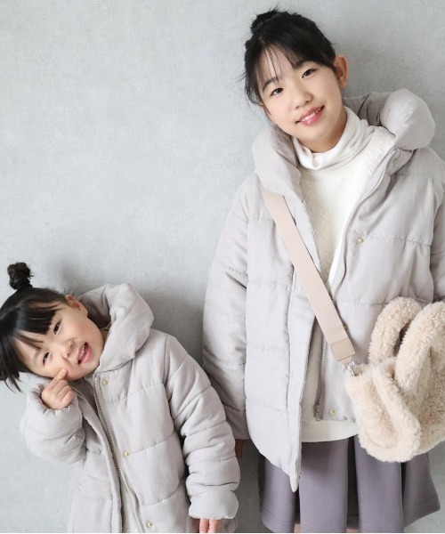 ikka（イッカ）の「【親子コーデ】細コール中綿ジャケット（110~160cm）（ダウンジャケット/コート・キッズ・チャコールグレー/ベージュ・XS/S/M/L/XL）」の9枚目の写真