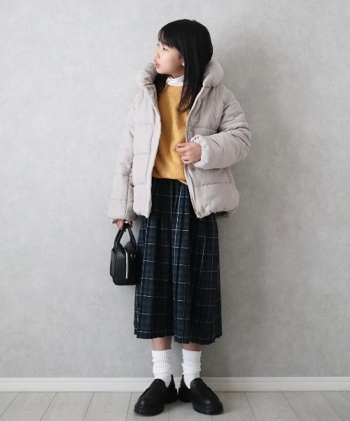 ikka（イッカ）の「【親子コーデ】細コール中綿ジャケット（110~160cm）（ダウンジャケット/コート・キッズ・チャコールグレー/ベージュ・XS/S/M/L/XL）」の7枚目の写真