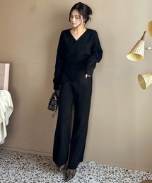 　PARTY　カシュクールニットオールインワン ROYAL PARTY（ロイヤルパーティー）の「カシュクールニット
