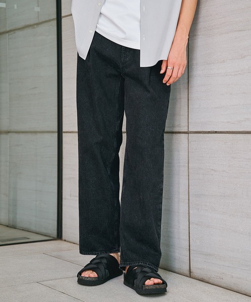 PUBLIC TOKYO ガゼットテーパードデニム サイズ2 セットアップ対応〉PUBLIC DENIM ガゼットテーパードデニム