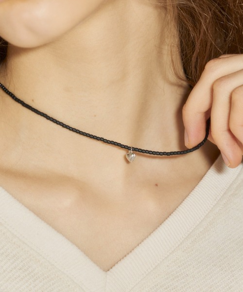 GIUNON(ジウノン)の「mini heart beads necklace / ミニハートビーズネックレス(ネックレス・レディース・シルバー/ゴールド・FREE)」の19枚目の写真