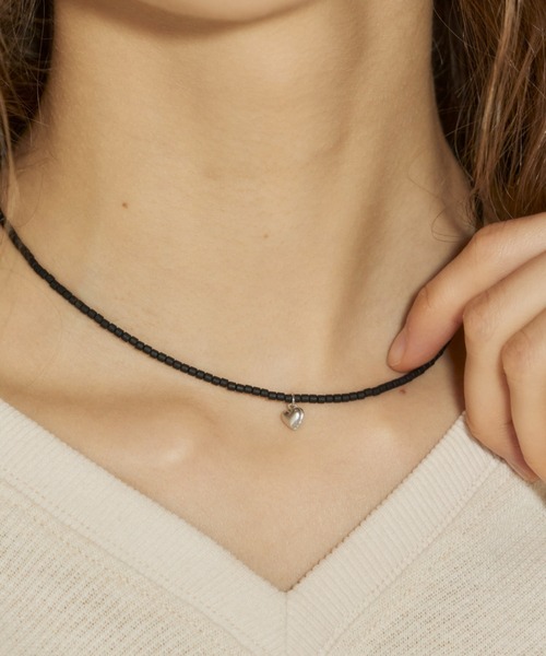 GIUNON(ジウノン)の「mini heart beads necklace / ミニハートビーズネックレス(ネックレス・レディース・シルバー/ゴールド・FREE)」の20枚目の写真