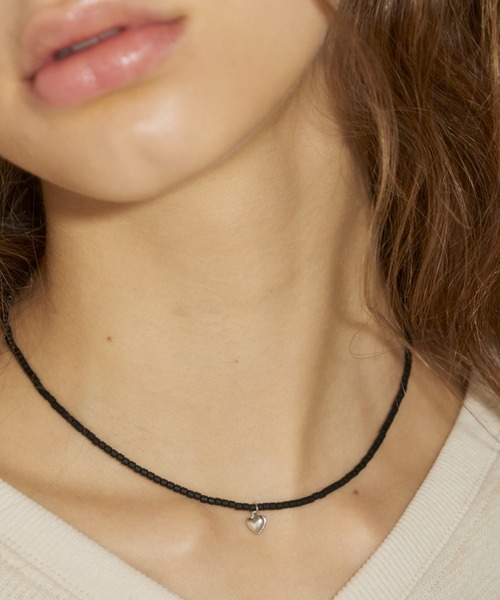 GIUNON(ジウノン)の「mini heart beads necklace / ミニハートビーズネックレス(ネックレス・レディース・シルバー/ゴールド・FREE)」の21枚目の写真