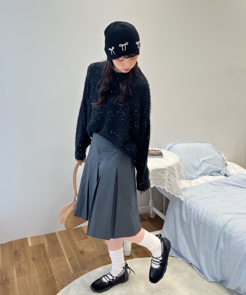 Birthday room（バースデイルーム）の「2WAYミディ丈プリーツスカート / 2way midi length pleated skirt（スカート・レディース・グレー・FREE）」の3枚目の写真