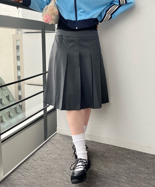 Birthday room（バースデイルーム）の「2WAYミディ丈プリーツスカート / 2way midi length pleated skirt（スカート・レディース・グレー・FREE）」の4枚目の写真