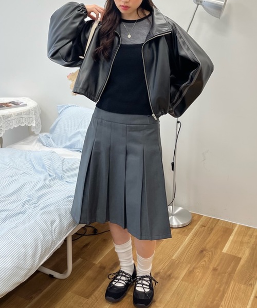 Birthday room（バースデイルーム）の「2WAYミディ丈プリーツスカート / 2way midi length pleated skirt（スカート・レディース・グレー・FREE）」の7枚目の写真