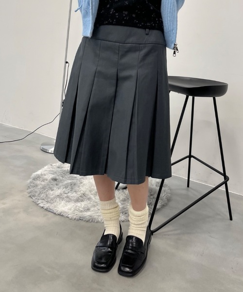 Birthday room（バースデイルーム）の「2WAYミディ丈プリーツスカート / 2way midi length pleated skirt（スカート・レディース・グレー・FREE）」の13枚目の写真