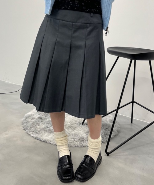 Birthday room（バースデイルーム）の「2WAYミディ丈プリーツスカート / 2way midi length pleated skirt（スカート・レディース・グレー・FREE）」の17枚目の写真