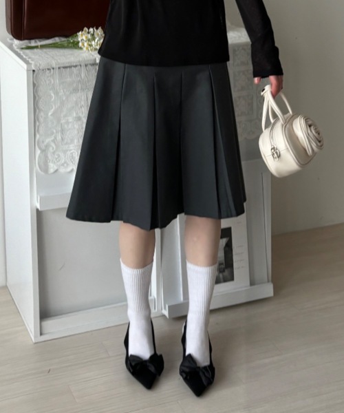 Birthday room（バースデイルーム）の「2WAYミディ丈プリーツスカート / 2way midi length pleated skirt（スカート・レディース・グレー・FREE）」の22枚目の写真