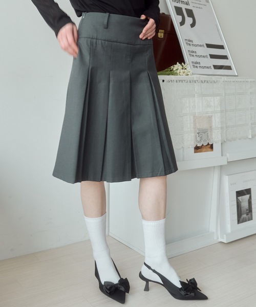 Birthday room（バースデイルーム）の「2WAYミディ丈プリーツスカート / 2way midi length pleated skirt（スカート・レディース・グレー・FREE）」の21枚目の写真