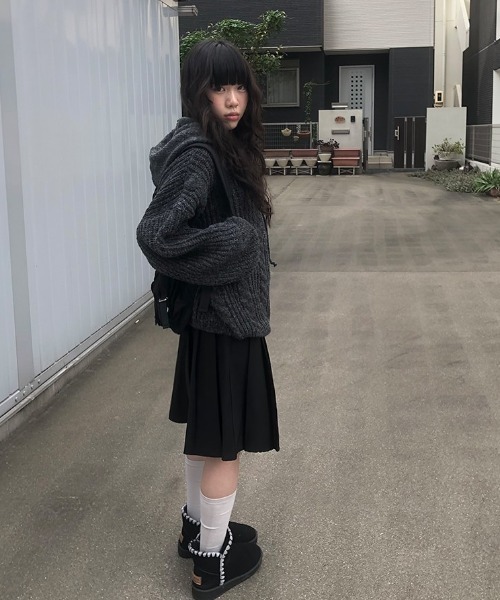 ケーブル編みニットジップパーカー（パーカー）｜anyonemore（エニワンモア）