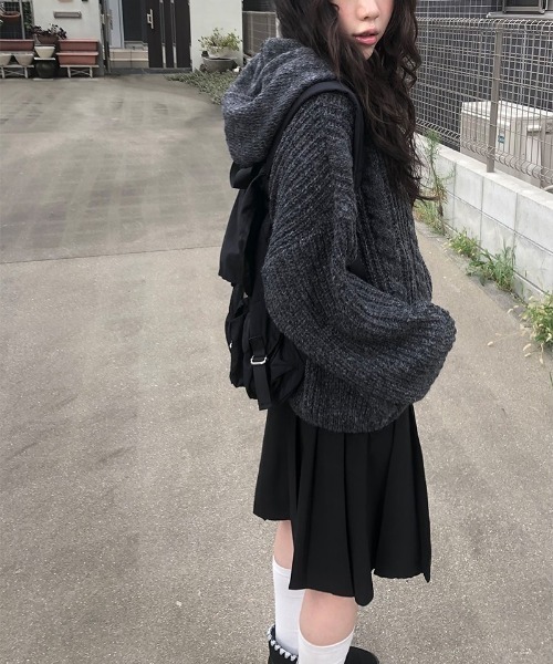 ケーブル編みニットジップパーカー（パーカー）｜anyonemore（エニワンモア）