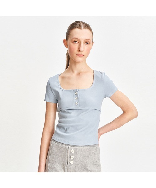 BUTTONED T-SHIRTS（Tシャツ/カットソー）｜TUOMIO（トゥオミオ）