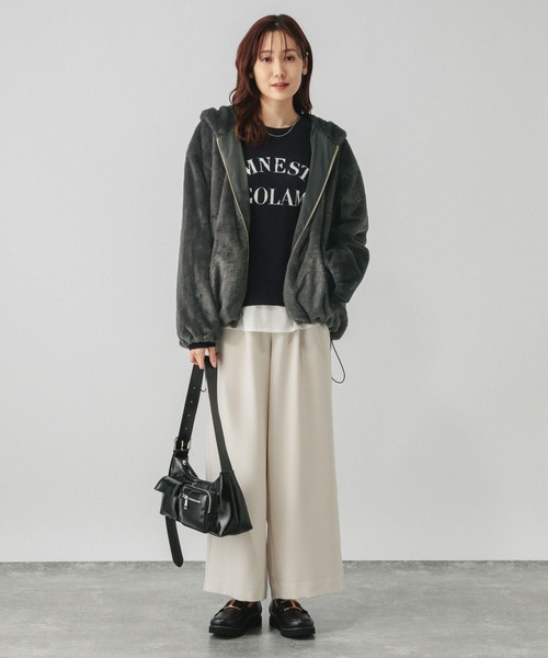 【セール】フェイクファーパーカーブルゾン/115442（ブルゾン）｜GLOBAL WORK（グローバルワーク）