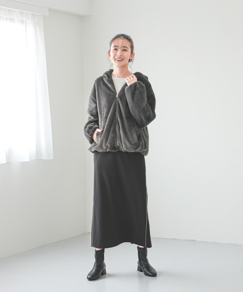 【セール】フェイクファーパーカーブルゾン/115442（ブルゾン）｜GLOBAL WORK（グローバルワーク）