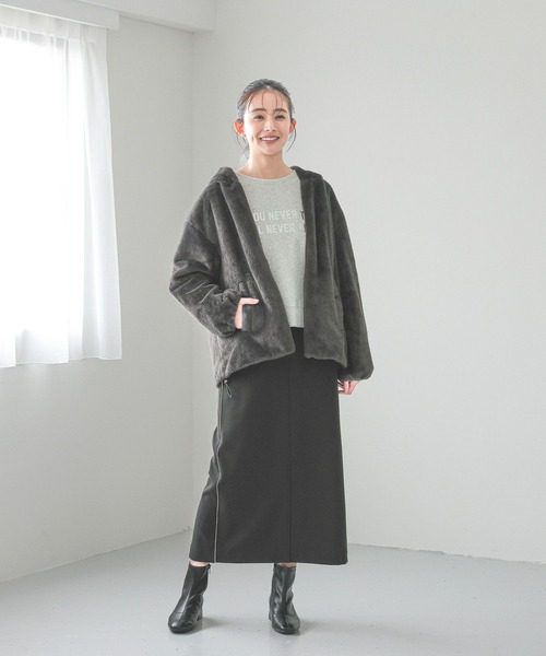 【セール】フェイクファーパーカーブルゾン/115442（ブルゾン）｜GLOBAL WORK（グローバルワーク）