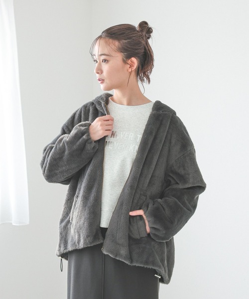 【セール】フェイクファーパーカーブルゾン/115442（ブルゾン）｜GLOBAL WORK（グローバルワーク）