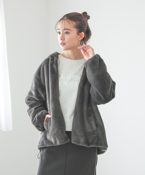 【セール】フェイクファーパーカーブルゾン/115442（ブルゾン）｜GLOBAL WORK（グローバルワーク）