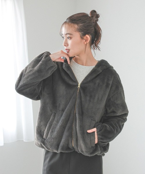 【セール】フェイクファーパーカーブルゾン/115442（ブルゾン）｜GLOBAL WORK（グローバルワーク）