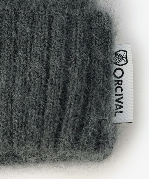 ORCIVAL（オーシバル）の「ORCIVAL | モヘヤ ニット帽 UNISEX（ニットキャップ/ビーニー・レディース・モカ/オフホワイト/グレー・F）」の6枚目の写真