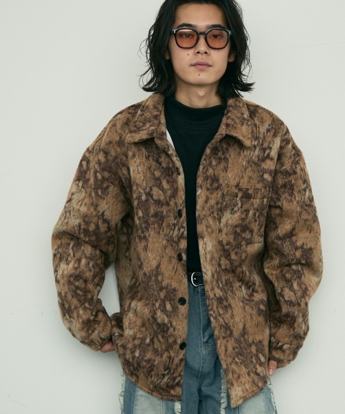 Shoowtime(ショウタイム)の「leopard pattern shirt jacket / レオパードパターンシャツジャケット(その他アウター・メンズ・ブラウン/ブラック・MEDIUM/X-LARGE/LARGE)」の4枚目の写真