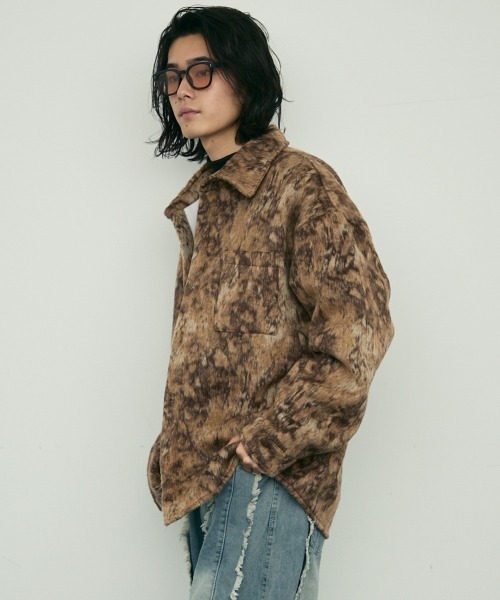 Shoowtime(ショウタイム)の「leopard pattern shirt jacket / レオパードパターンシャツジャケット(その他アウター・メンズ・ブラウン/ブラック・MEDIUM/X-LARGE/LARGE)」の5枚目の写真