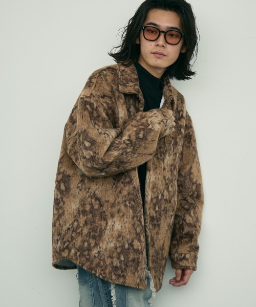 Shoowtime(ショウタイム)の「leopard pattern shirt jacket / レオパードパターンシャツジャケット(その他アウター・メンズ・ブラウン/ブラック・MEDIUM/X-LARGE/LARGE)」の6枚目の写真
