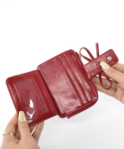 ALTROSE（アルトローズ）の「リボン パスケース ミニ財布 ミニウォレット フラグメントケース ルリリ（カードケース・レディース・ブラック/アイボリー/シルバー/レッド・FREE）」の14枚目の写真