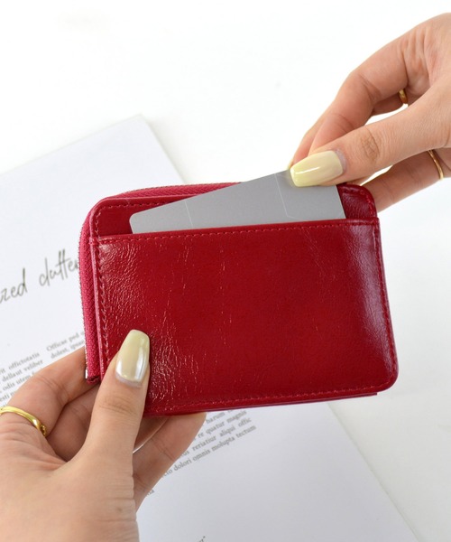 セール】リボン パスケース ミニ財布 ミニウォレット フラグメント