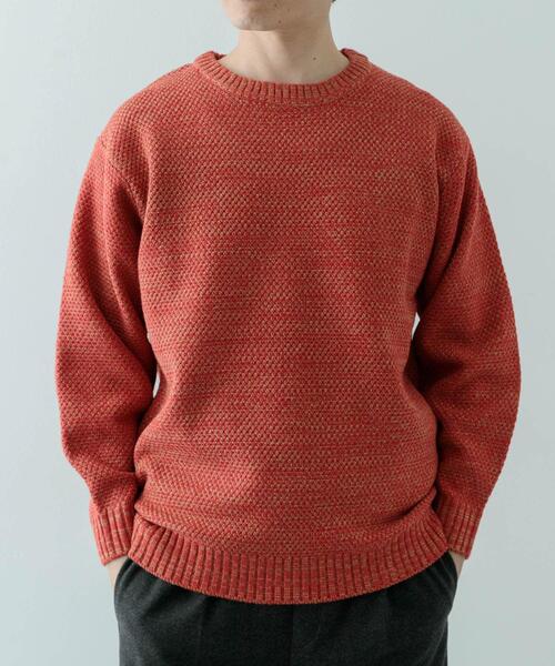 ITEMS URBANRESEARCH（アイテムズ アーバンリサーチ）の「マシンウォッシャブル クルーネックカノコニット（ニット/セーター・メンズ・グレー系その他/ブルー/オレンジ系その他/ブラウン・MEDIUM/LARGE）」の4枚目の写真