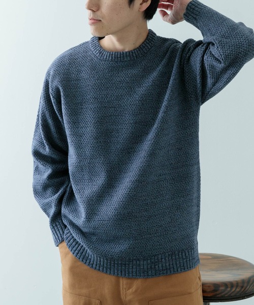 【セール】マシンウォッシャブル クルーネックカノコニット（ニット/セーター）｜ITEMS URBANRESEARCH（アイテムズ アーバンリサーチ）