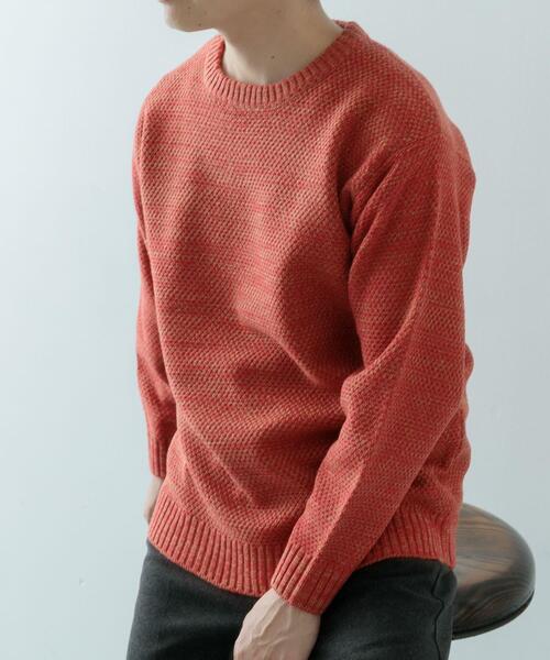 ITEMS URBANRESEARCH（アイテムズ アーバンリサーチ）の「マシンウォッシャブル クルーネックカノコニット（ニット/セーター・メンズ・グレー系その他/ブルー/オレンジ系その他/ブラウン・MEDIUM/LARGE）」の12枚目の写真