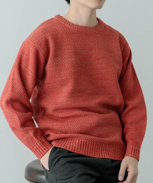 ITEMS URBANRESEARCH（アイテムズ アーバンリサーチ）の「マシンウォッシャブル クルーネックカノコニット（ニット/セーター・メンズ・グレー系その他/ブルー/オレンジ系その他/ブラウン・MEDIUM/LARGE）」の14枚目の写真