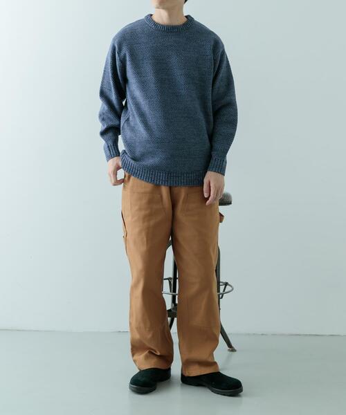 ITEMS URBANRESEARCH（アイテムズ アーバンリサーチ）の「マシンウォッシャブル クルーネックカノコニット（ニット/セーター・メンズ・グレー系その他/ブルー/オレンジ系その他/ブラウン・MEDIUM/LARGE）」の22枚目の写真