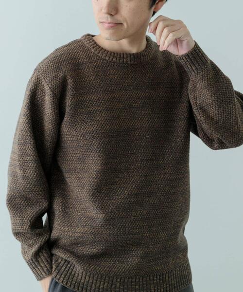 ITEMS URBANRESEARCH（アイテムズ アーバンリサーチ）の「マシンウォッシャブル クルーネックカノコニット（ニット/セーター・メンズ・グレー系その他/ブルー/オレンジ系その他/ブラウン・MEDIUM/LARGE）」の6枚目の写真