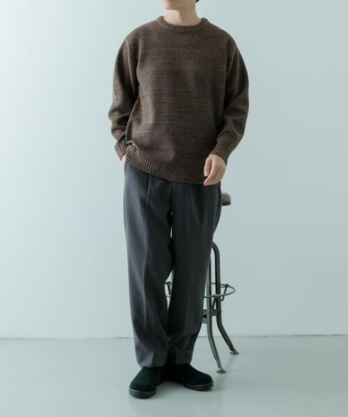 ITEMS URBANRESEARCH（アイテムズ アーバンリサーチ）の「マシンウォッシャブル クルーネックカノコニット（ニット/セーター・メンズ・グレー系その他/ブルー/オレンジ系その他/ブラウン・MEDIUM/LARGE）」の8枚目の写真