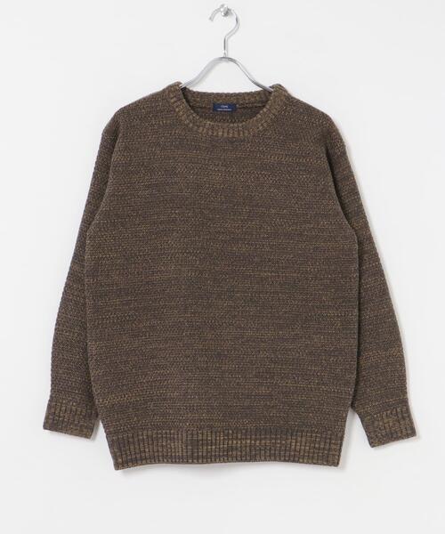 ITEMS URBANRESEARCH（アイテムズ アーバンリサーチ）の「マシンウォッシャブル クルーネックカノコニット（ニット/セーター・メンズ・グレー系その他/ブルー/オレンジ系その他/ブラウン・MEDIUM/LARGE）」の10枚目の写真