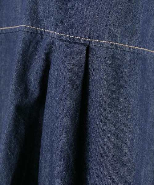 RAY CASSIN（レイカズン）の「デニムタイチュニック（シャツ/ブラウス・レディース・ブルー/ネイビー・FREE）」の17枚目の写真