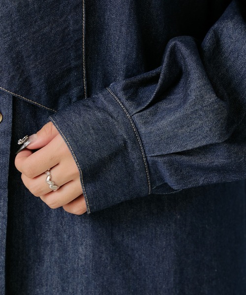 RAY CASSIN（レイカズン）の「デニムタイチュニック（シャツ/ブラウス・レディース・ブルー/ネイビー・FREE）」の20枚目の写真
