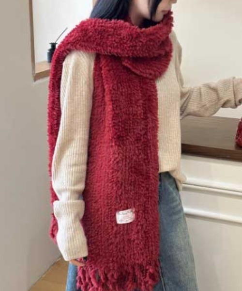 Vipoa(ヴィポア)の「eco fur muffler(マフラー・レディース・グレー/ブラック/レッド/ピンク/ホワイト・FREE)」の5枚目の写真