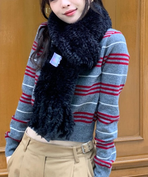 Vipoa(ヴィポア)の「eco fur muffler(マフラー・レディース・グレー/ブラック/レッド/ピンク/ホワイト・FREE)」の17枚目の写真