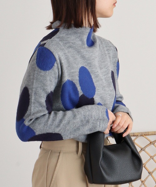 BRODIAEA(ブローディア)の「BRODIAEA 起毛ドットジャガードプルオーバー(ニット/セーター・レディース・ネイビー/ブルー/グレー・40)」の12枚目の写真