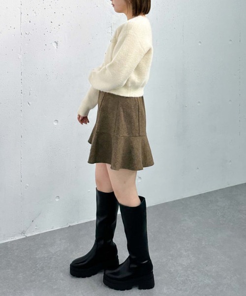 archives(アルシーヴ)の「ダブルフェイスフェザーニットアンサンブル(ニット/セーター・レディース・ピンク/ブルー/アイボリー/ブラック・MEDIUM)」の10枚目の写真